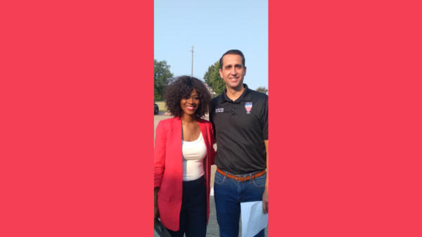 DeSoto Mayor Rachel Proctor and City Manager Brandon Wright