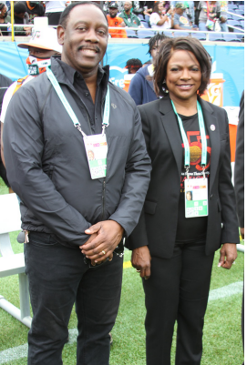 Hon. Val Demings and husband, Mayor Jerry Demings attended the game