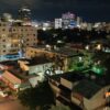 Night scape in Piantini, a posh neighborhood in Santo Domingo