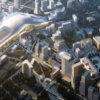 rendering shows a proposed new downtiwn Dallas convevtion center