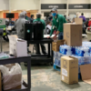 The scene inside the Fair Park Automobile Building