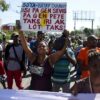 Textile workers protesting