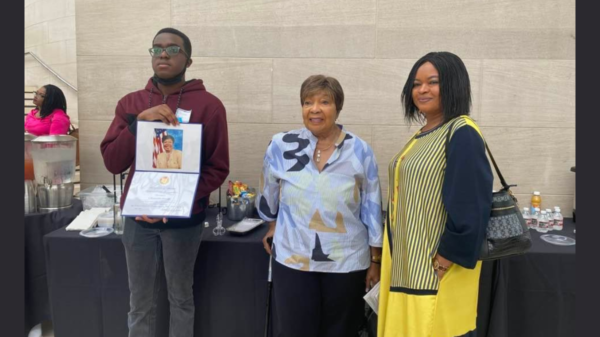 Chinazom Nweke, Congresswoman Johnson and Chinazom's mom, Ifeoma Nweke