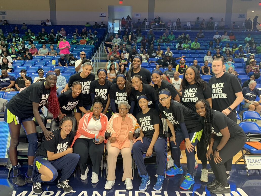 Dallas Wings and Opal Lee