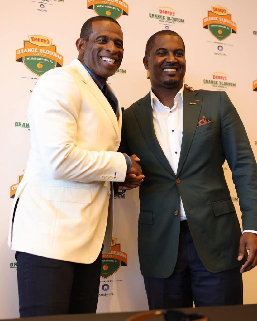 JSU Coach Deion Sanders and FAMU Coach Willie Simmons