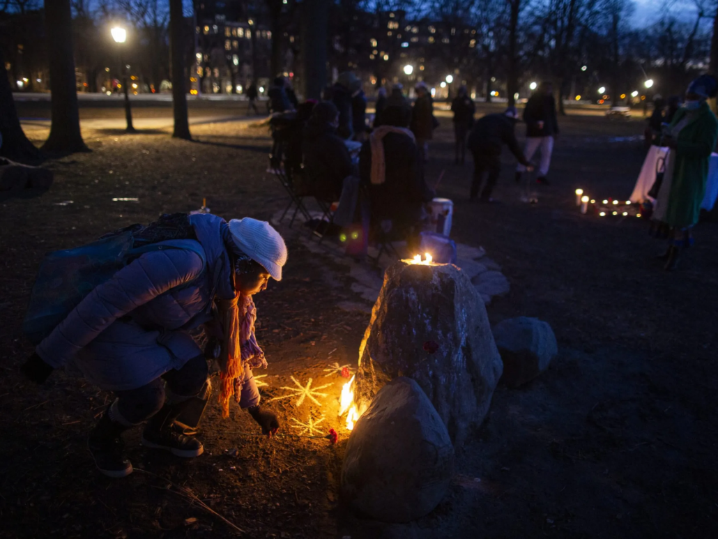 Residents gather to remember