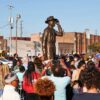 A statue in honor of Emmett Till