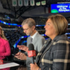 Bally Sports Southwest anchors Dana Larson, Jeff Wade and Wings Coach Latricia Trammell