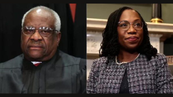 Justices Clarence Thomas and Ketanji Brown Jackson