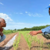 Konda Mason with farm manager Myles Gaines.