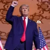 Former President Donald Trump gestures after announcing he is running for president for the third time as he speaks at Mar-a-Lago in Palm Beach, Fla., Nov. 15, 2022. (AP Photo/Andrew Harnik)