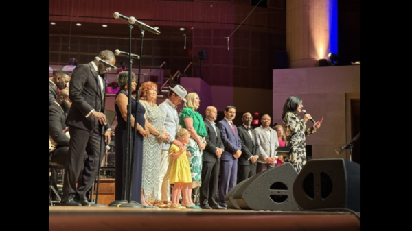 Together We awards recipients on stage at Together We Sing at the Meyerson Symphony Center in Dallas June 23, 2024