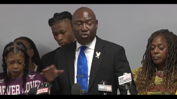 Attorney Ben Crump speaks to reporters Tuesday July 23, 2024, Photo Credit NPR, Illinois