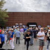 The parking lot outside of the Forsyth County Democratic Party