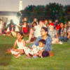 It was a family affair enjoying the performance on the lawn.