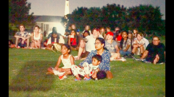 It was a family affair enjoying the performance on the lawn.