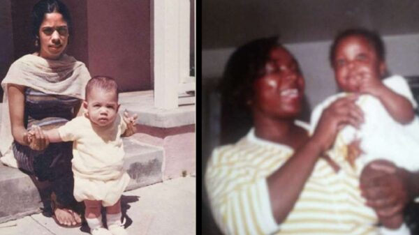 Shyamala Gopalan with her infant daughter Kamala Harris