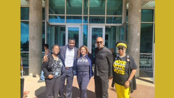 Community Leaders Rev. Crystal Bates, Minister Dominique Alexander, Dr. Sharon Middlebrooks, Dr. Frederick D. Haynes, III ans Ms. Clarad (1)